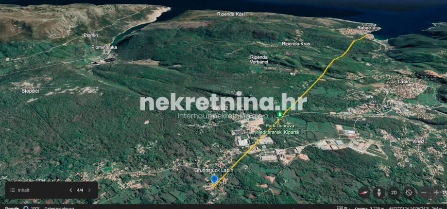 prodaja - građevinsko zemljište - santelezi - labin - 1007m2 - slika 7