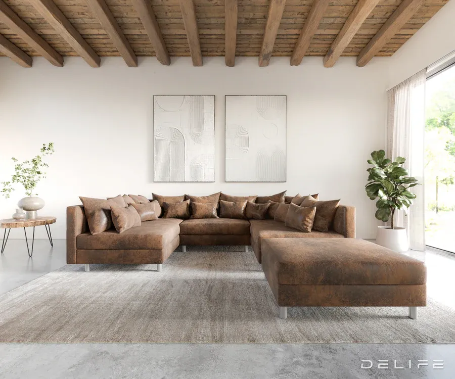 kutna garnitura clovis 300x185cm, materijal: mikrovelur - slika 2
