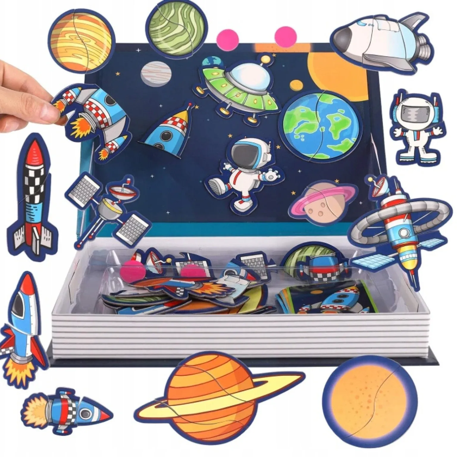 montessori magnetna slagalica – knjiga s planetama - slika 3
