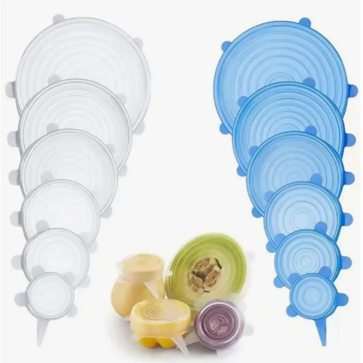 rastezljivi silikonski poklopci set 6 poklopaca - slika 6