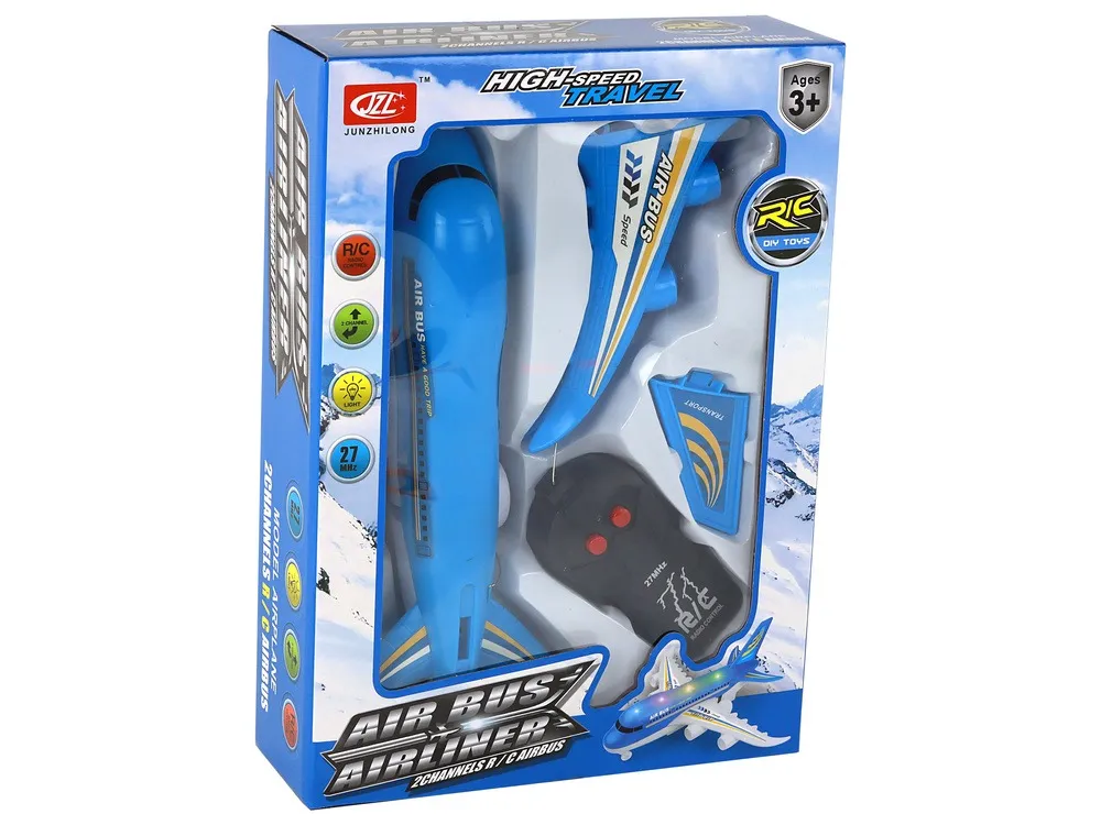 remote controlled airplane r/c lights blue diy - slika 5