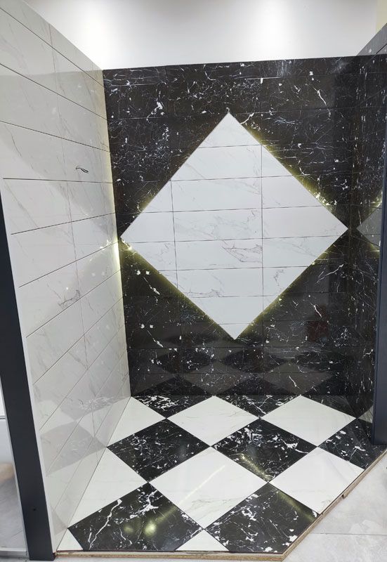 Kupaonske pločice "Carrara Blanco/Negro"1m²/16,59 € POPUST -10% - Ogulin