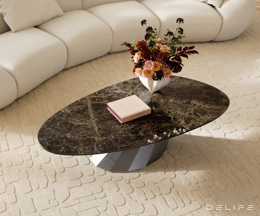 klub stolić edge 140x75cm, materijal: keramika laminam emperador - slika 4