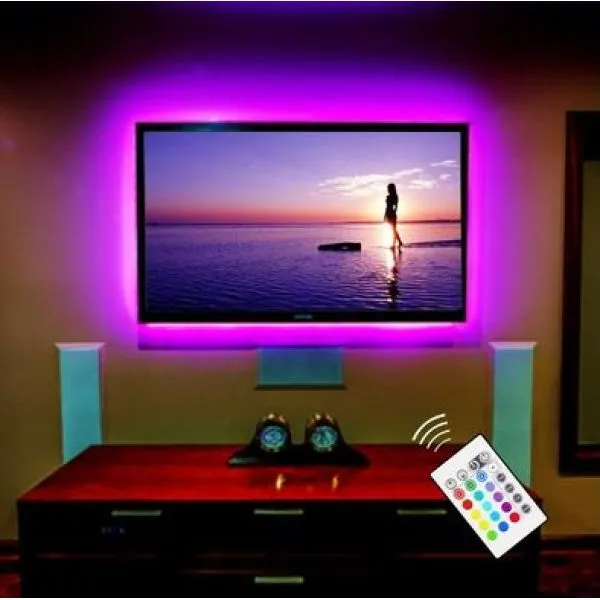 usb led traka 200 cm s daljinskim rgb relax tv - slika 12