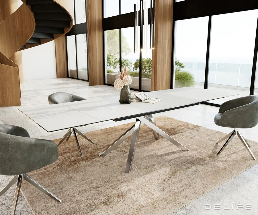 blagovaonski stol edge, 200/300x100, materijal: keramika laminam - slika 5