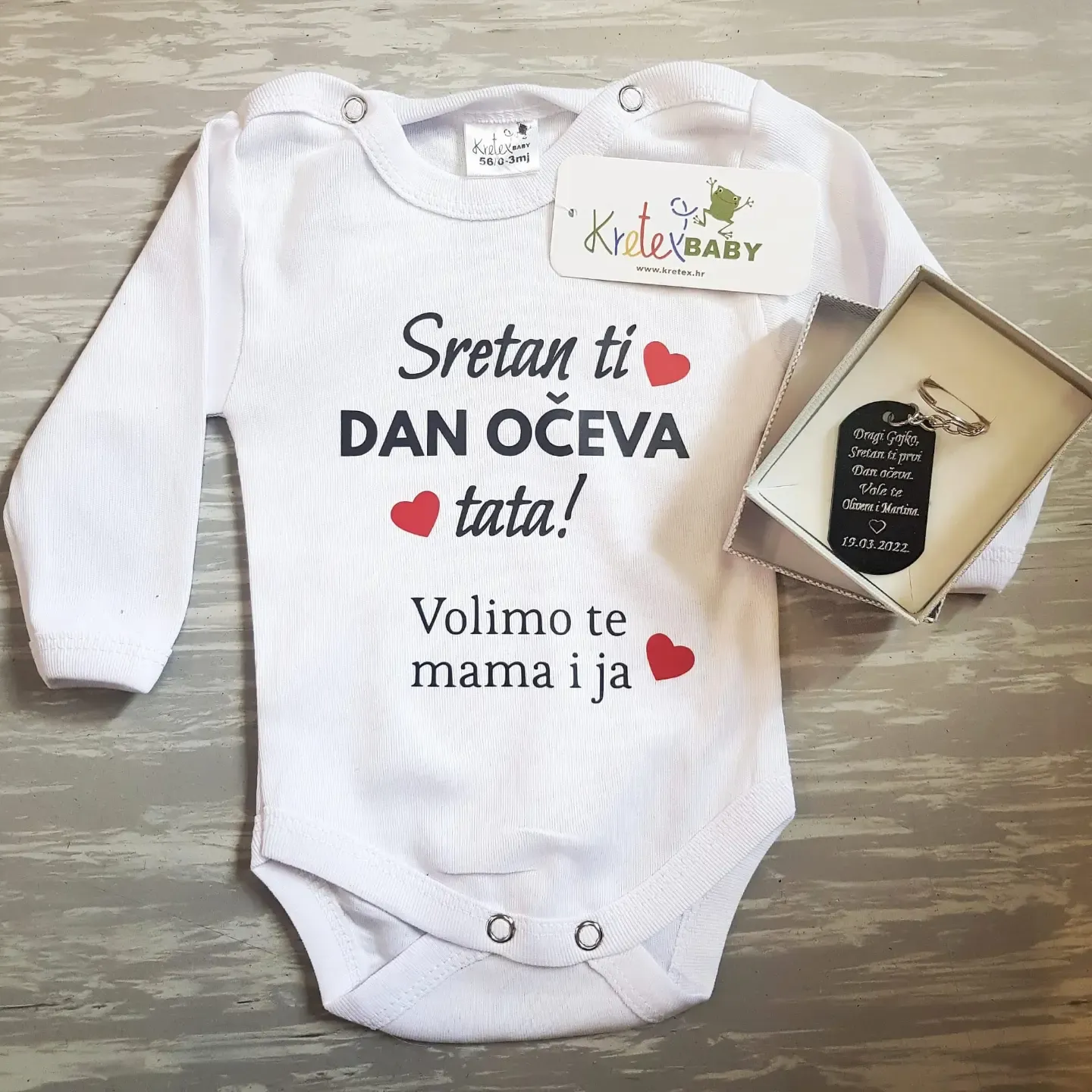 Komplet body i privjesak nevek (crni) - Otočac
