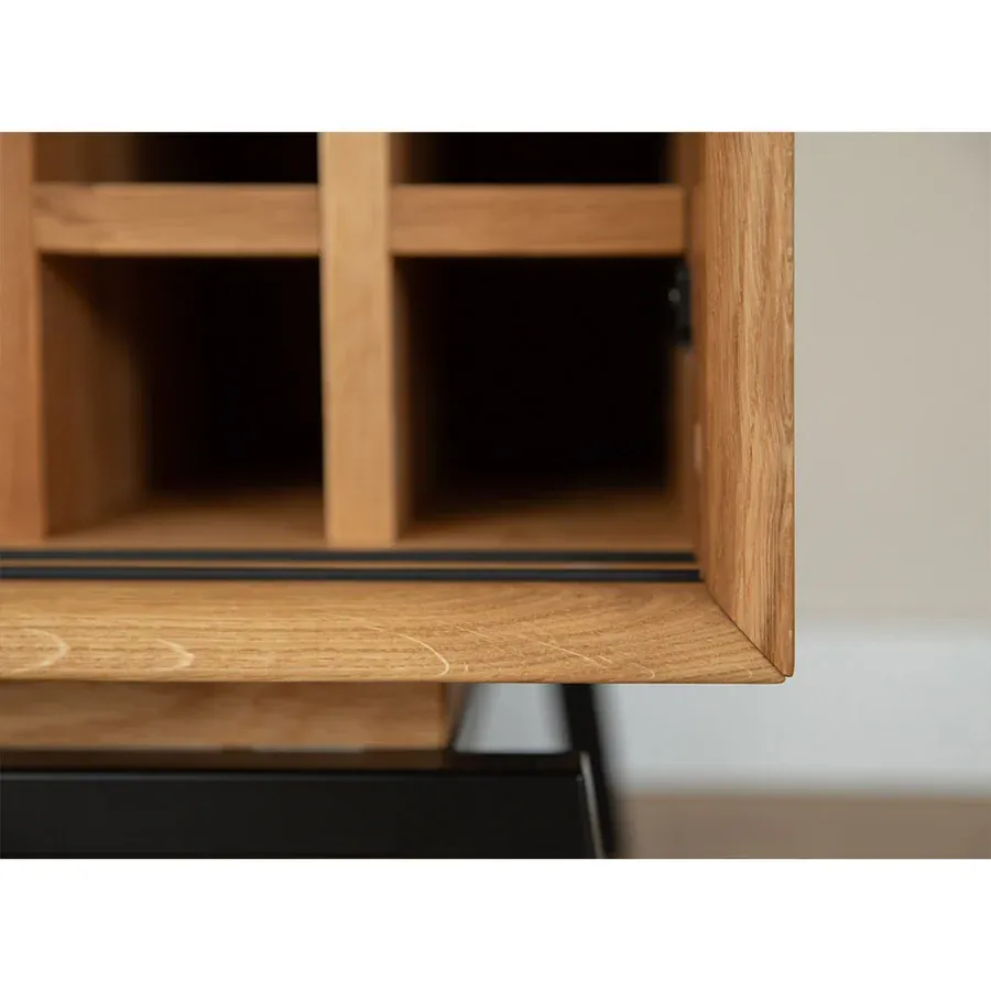komoda modern loft 101x45cm, materijal: masivno drvo hrast - slika 7