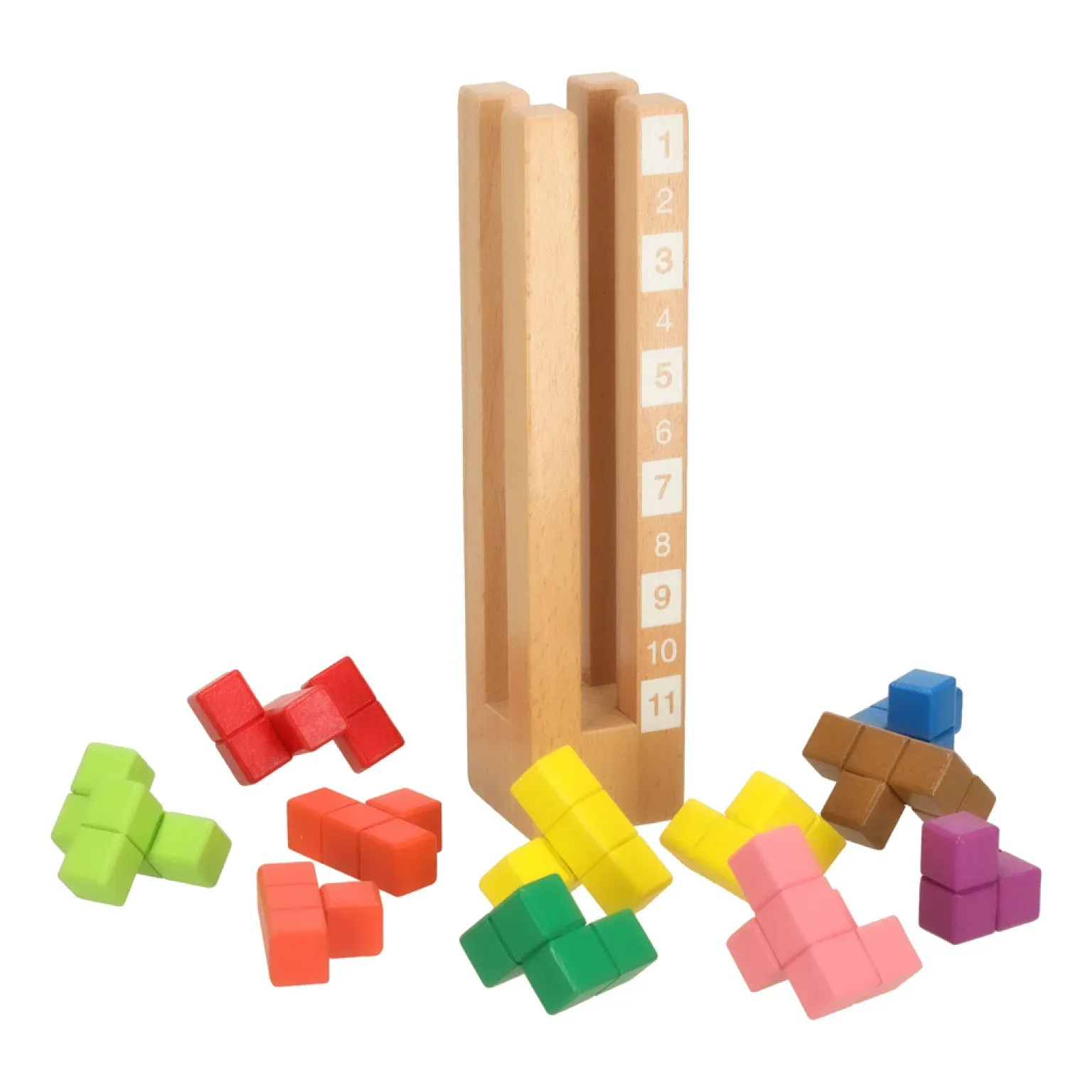 edukativne drvene montessori kocke šarene - slika 6