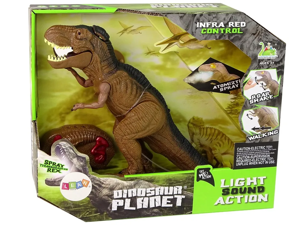 dinosaur tyrannosaurus rex remote controlled r/c with steam sound - slika 4