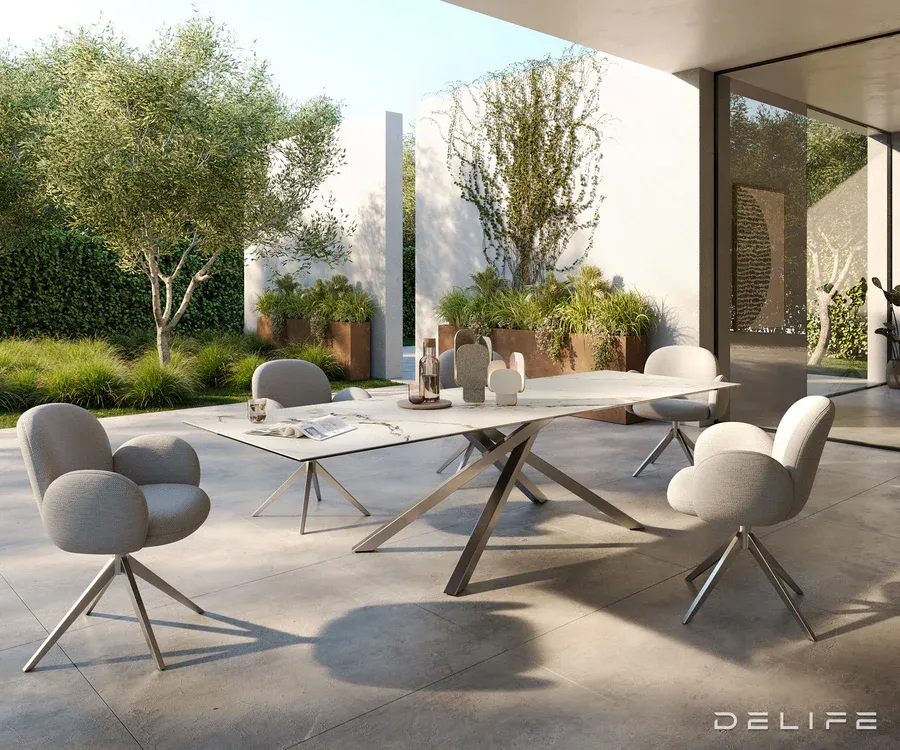 outdoor stol edge 300x100cm, materijal: keramika calacatta luxe - slika 6