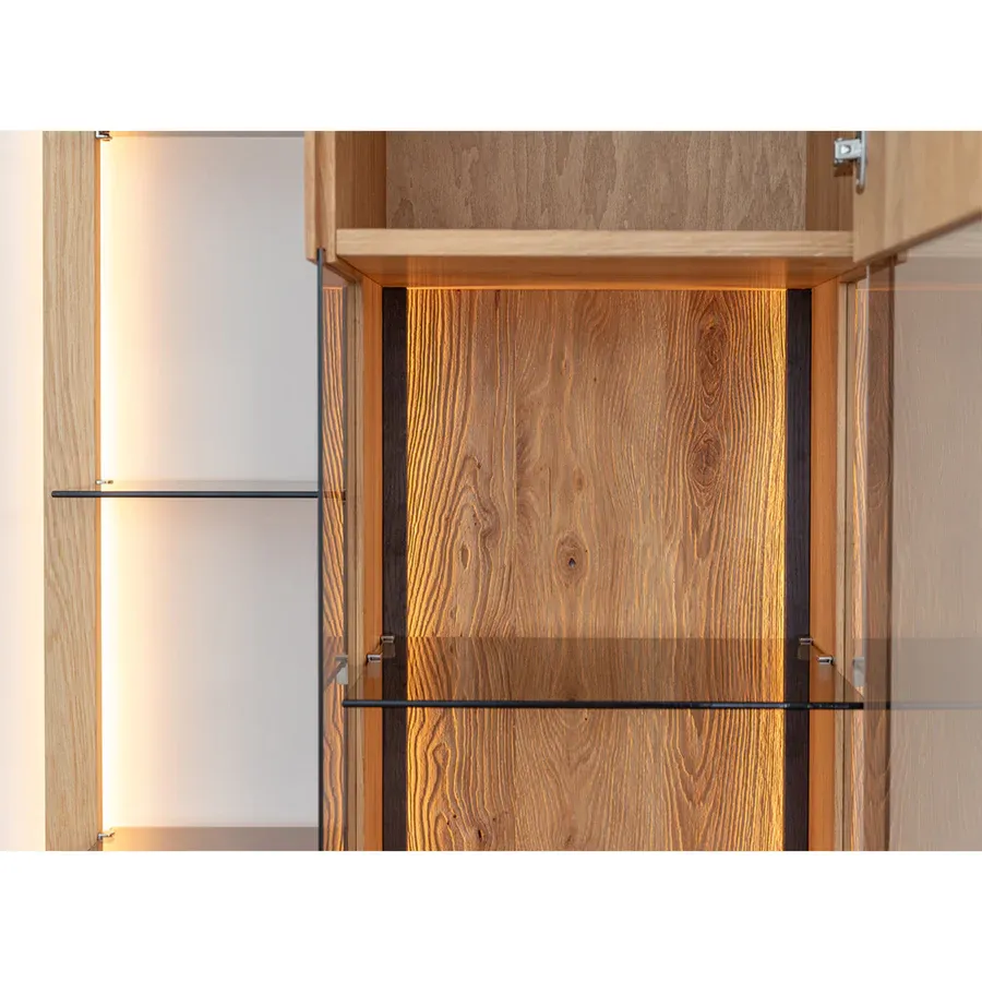 vitrina collodi 73x195cm, materijal: masivno drvo hrast - slika 6