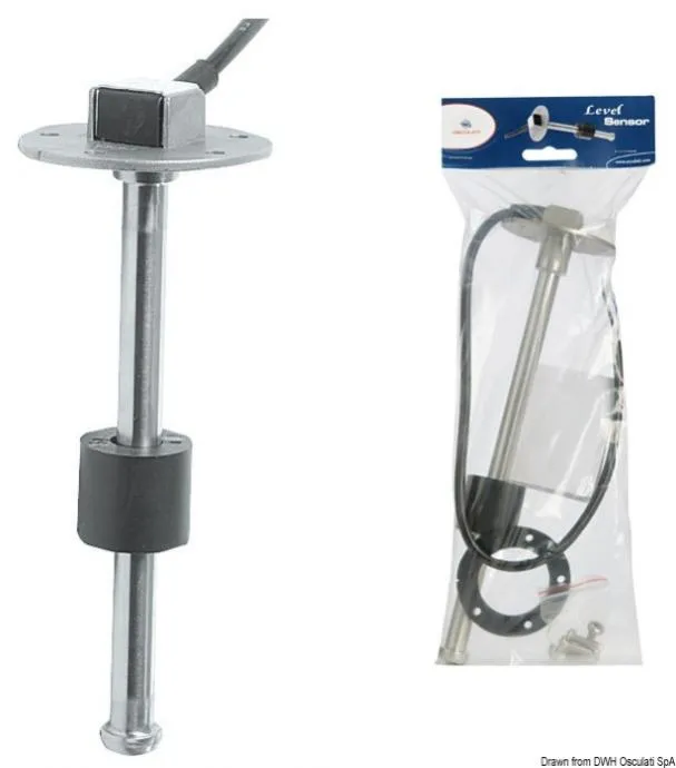 Senzor nivoa vertikalni s flanđom S5-inox, 240/33 Ω, 38 cm - Zagreb