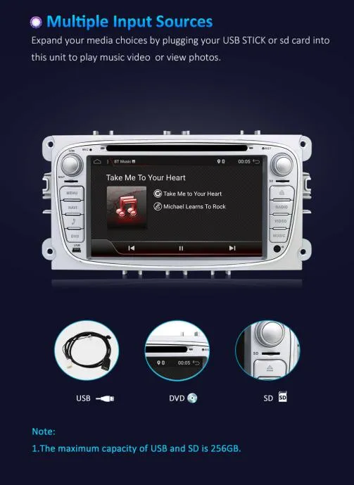 2din radio android ford focus original gps srebrni - slika 12