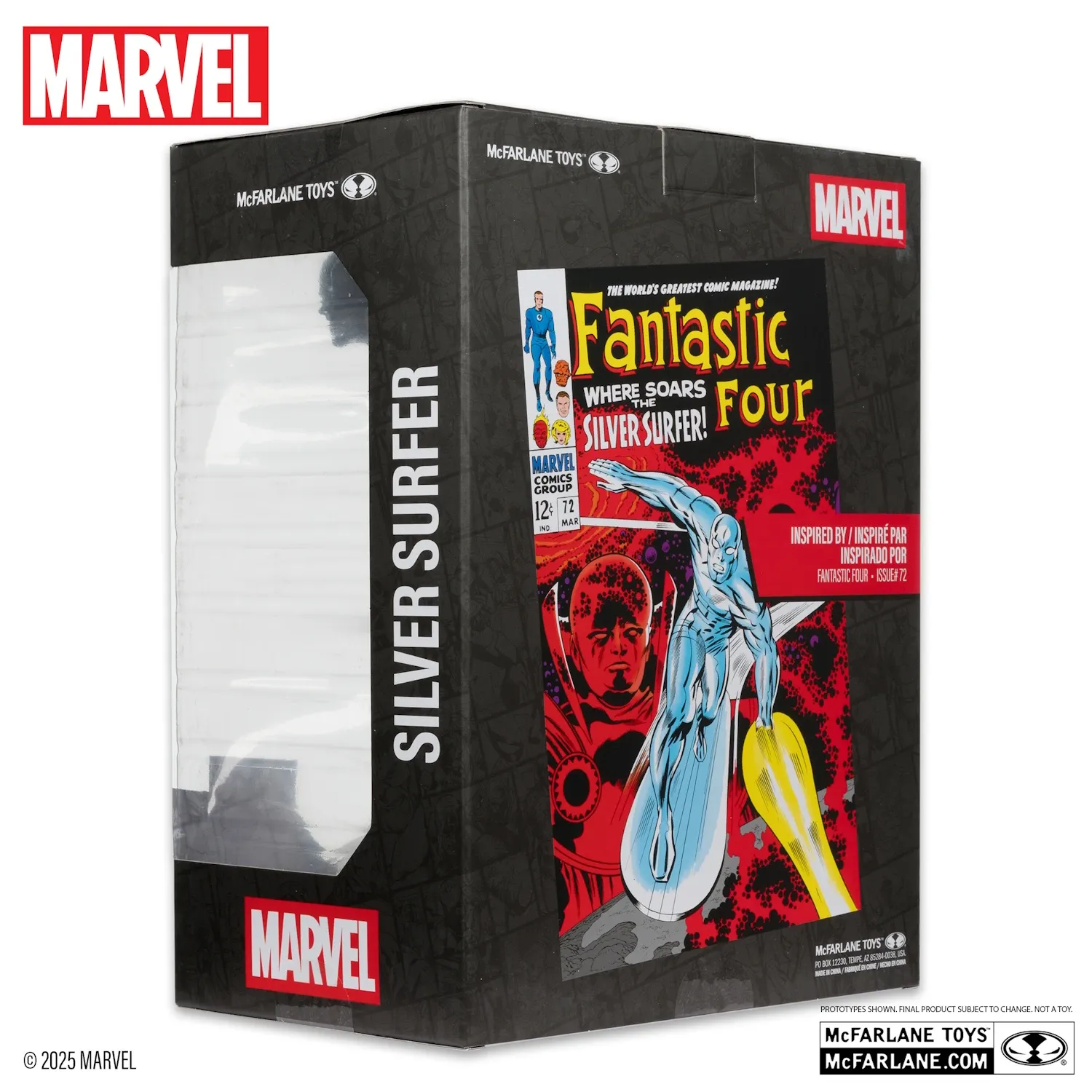mcfarlane marvel – silver surfer figura25cm + strip fantastic four #72 - slika 9
