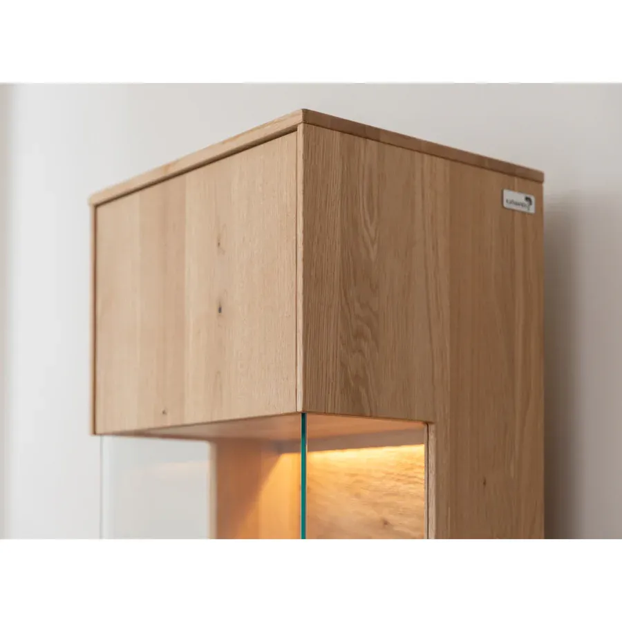 viseća vitrina tirano 33x142 cm, materijal: masivno drvo hrast - slika 2