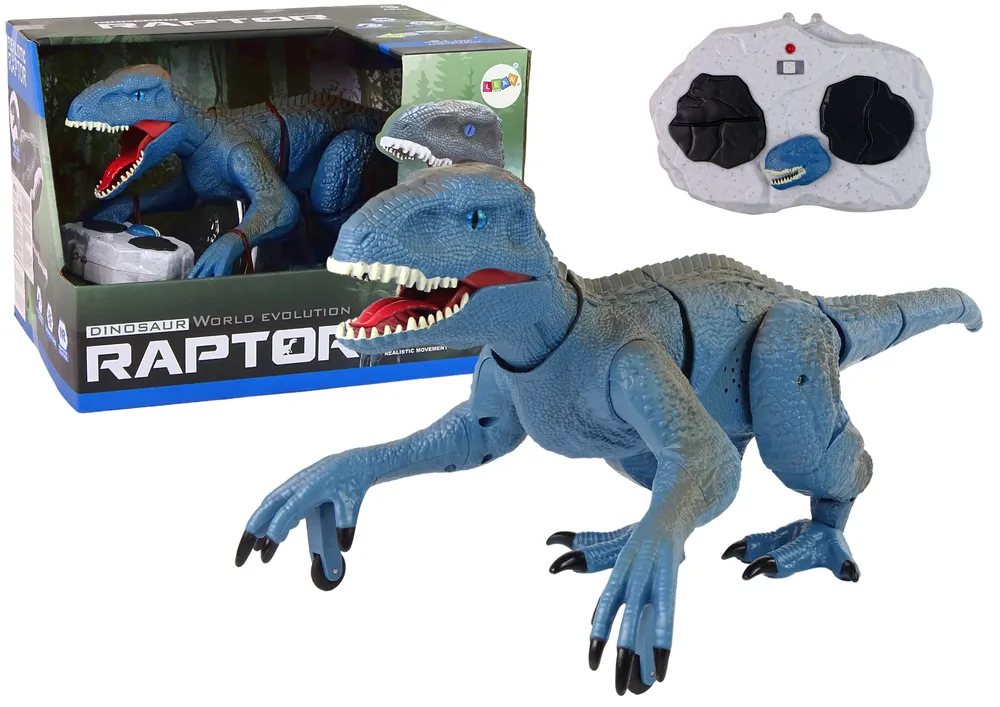 Remote-controlled Dinosaur Velociraptor Sound Roaring Blue - Mursko Središće