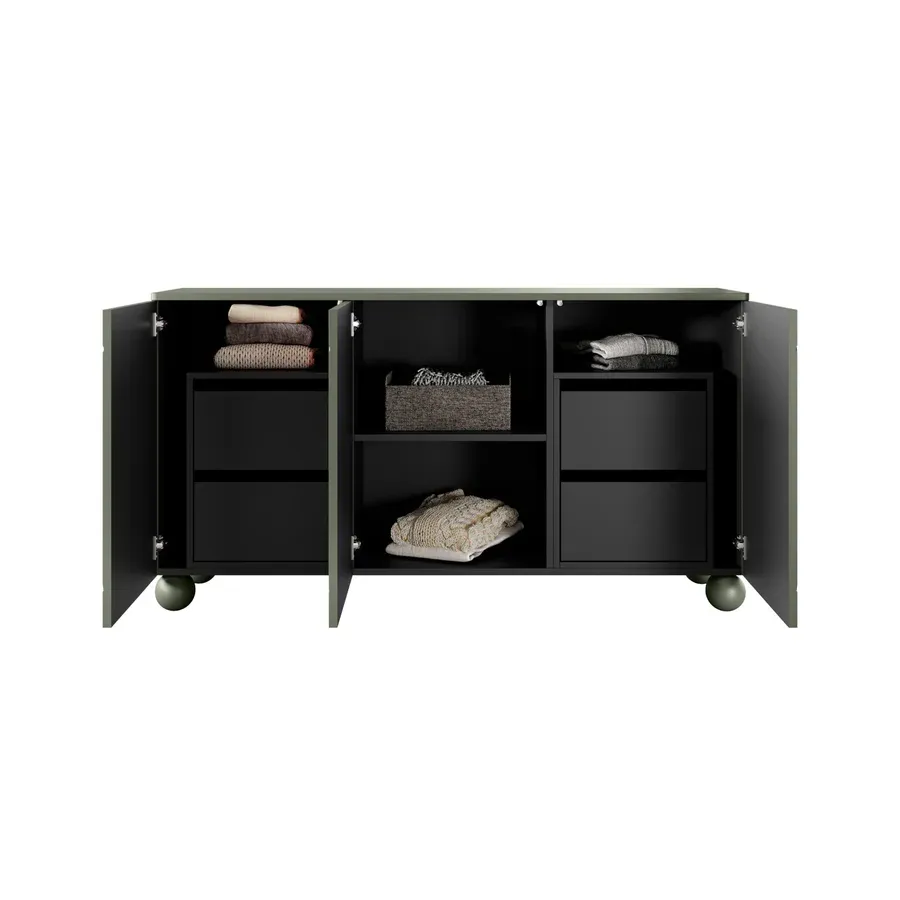 komoda sonatia 150cm, 3 vrata i 4 ladice, materijal: mdf - slika 6