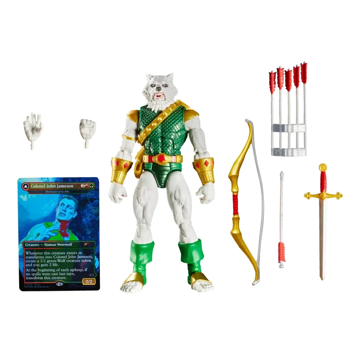 marvel legends series: mtg – man-wolf figura, 15cm - slika 9