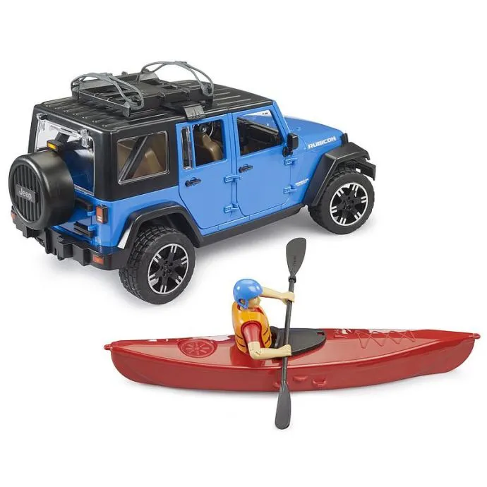 bruder jeep wrangler rubicon unlimited s kajakom i figuricom - slika 4