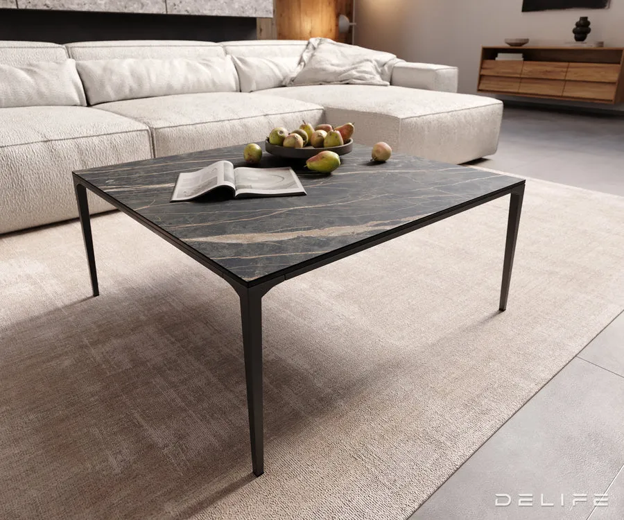 Klub stolić Levente 85x85cm, Materijal: Keramika Laminam Noir Desir - Čakovec
