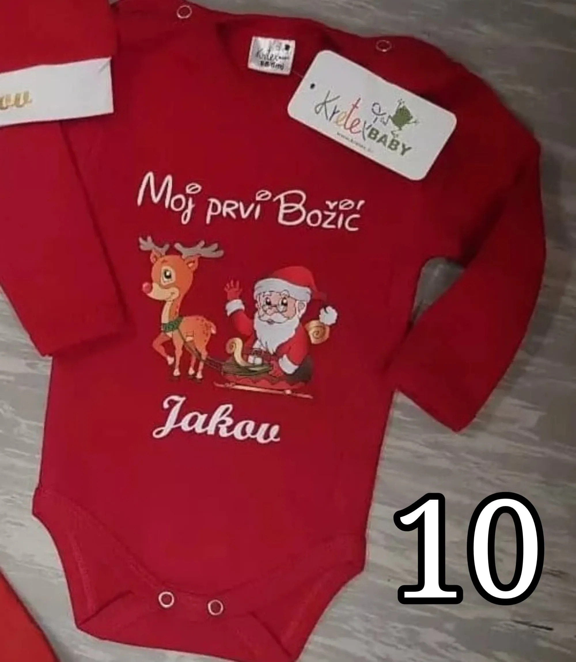 božićni body s tiskom - slika 11