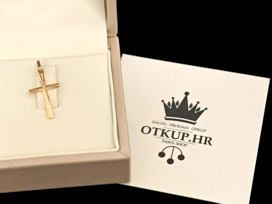 zlatni privjesak 585 0,83 (14k) / r1, rate !! - slika 4