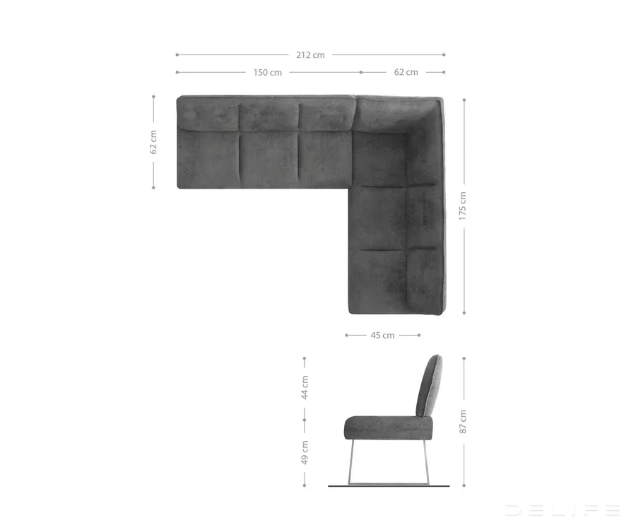 klupa pavle 200x170cm, materijal: mikrovelur - slika 6