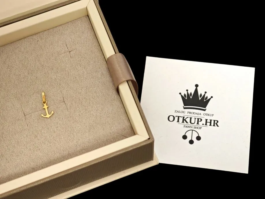 zlatni privjesak sidro 0.28g .585 (14k) / r1, rate !! - slika 4