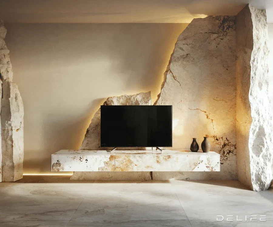 tv komoda cuor 200x35cm, materijal: keramika minas melange - slika 6