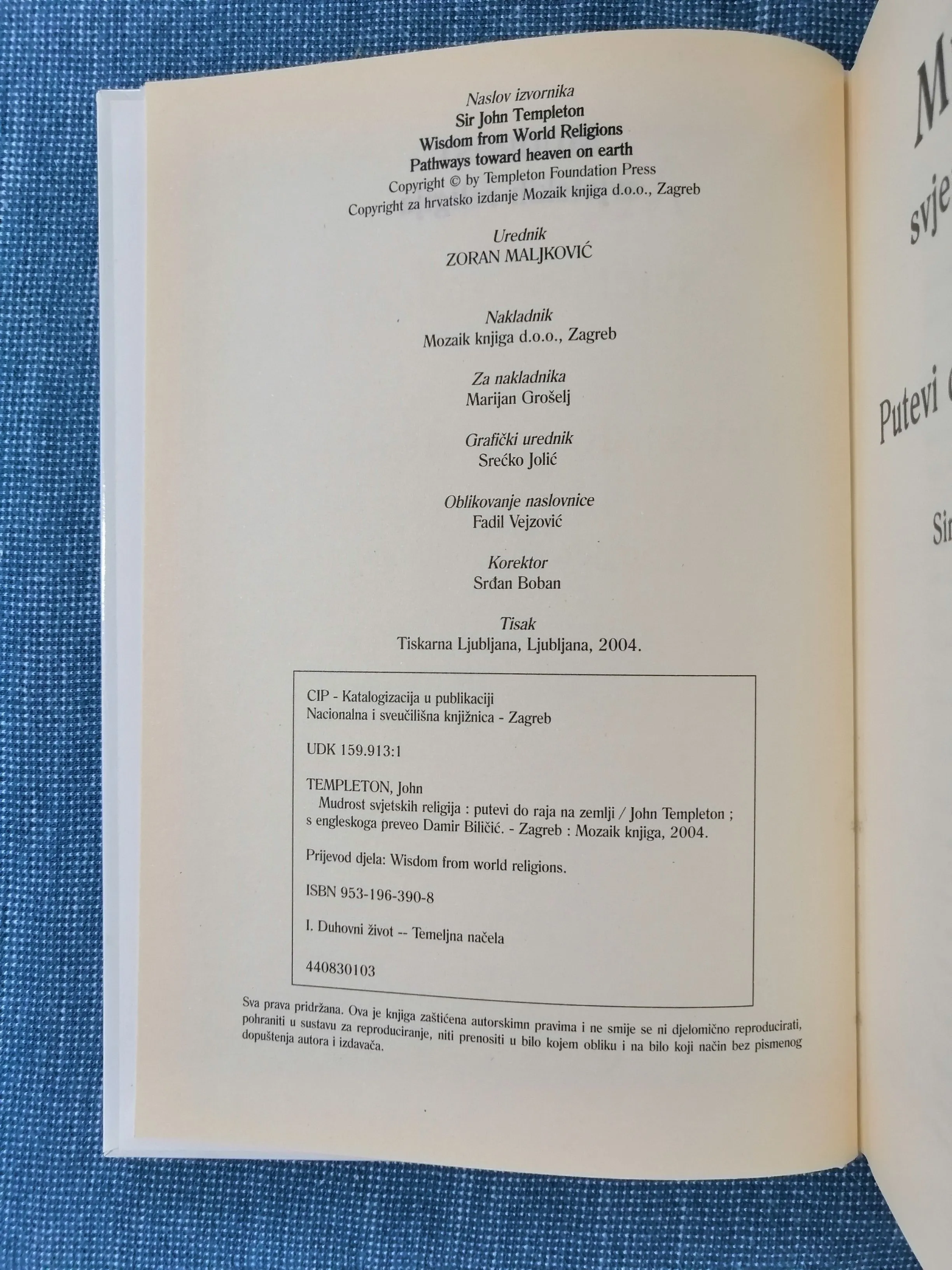 sir john templeton – mudrost svjetskih religija (b120) - slika 3