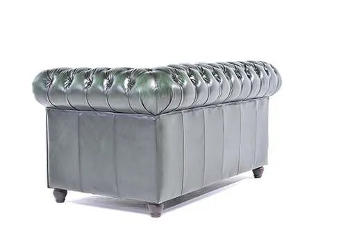 chesterfield dvosjed original leather | 2-sjedišta | wash off green - slika 4