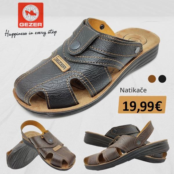 najpovoljnije muške sandale, natikače 2 u 1 + račun - slika 3
