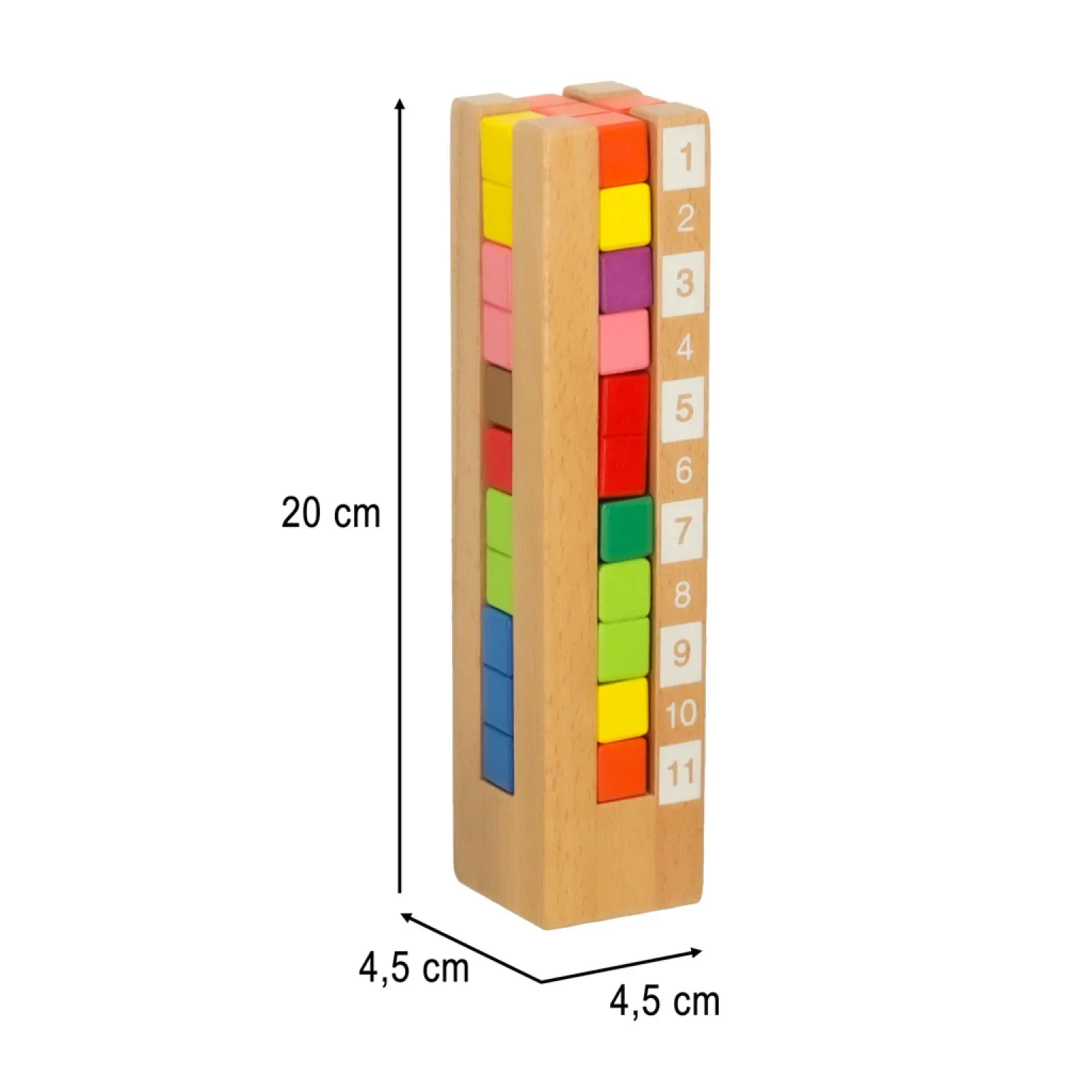 edukativne drvene montessori kocke šarene - slika 8
