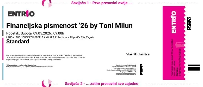 ulaznice za konferenciju financijska pismenost ‘26, 9.5. (2x) - slika 2