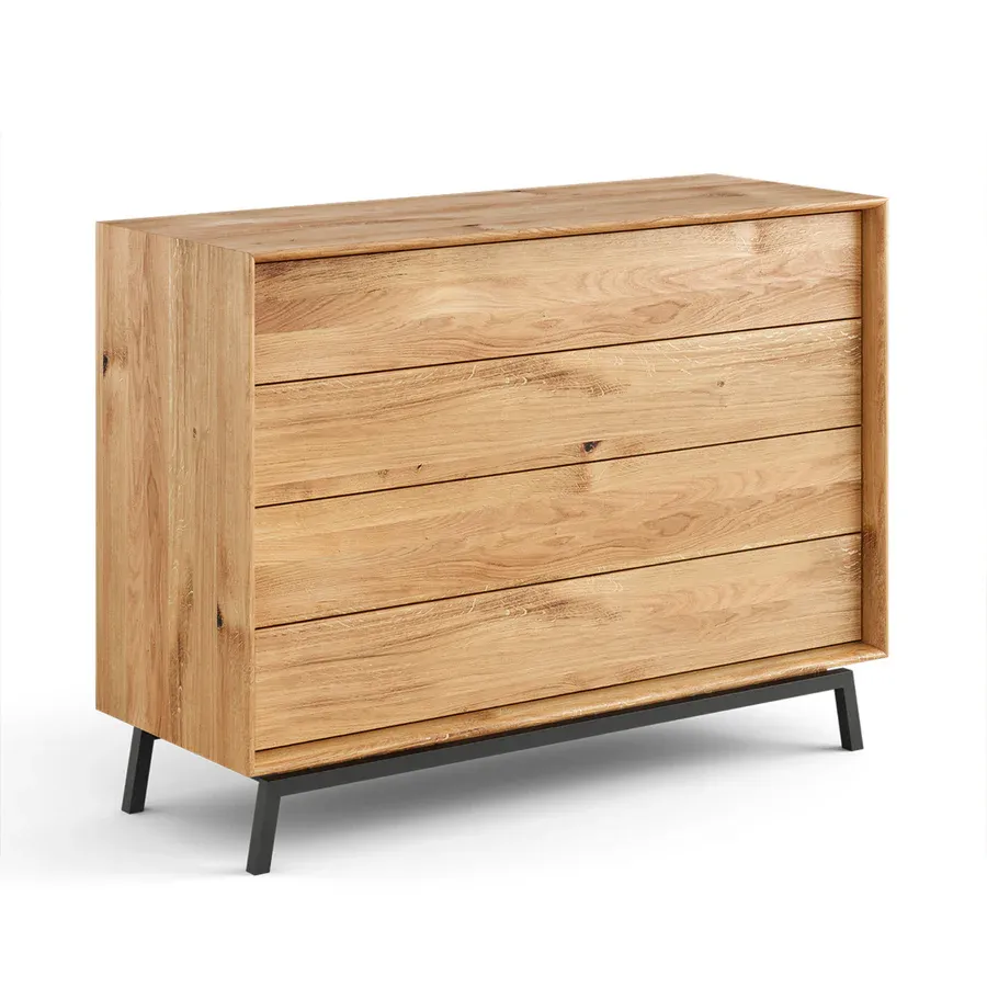 Komoda Modern Loft 120,50x45cm, Materijal: Masivno Drvo Hrast - Čakovec