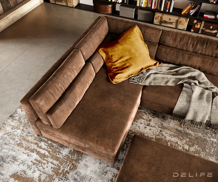 kutna garnitura elio 300x185cm, materijal: imitacija kože - slika 7