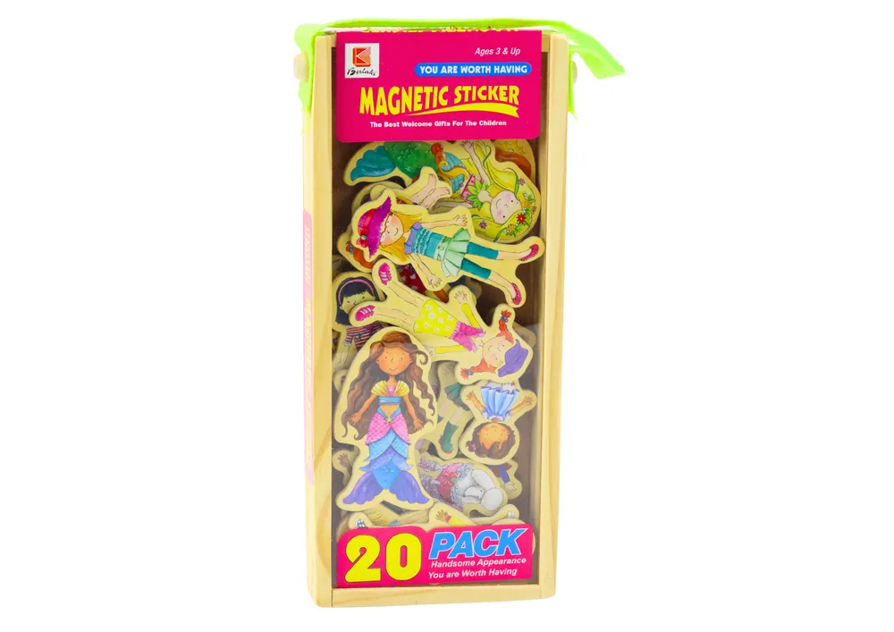 set of magnets wooden characters in colorful disguises, 20 pieces - slika 4