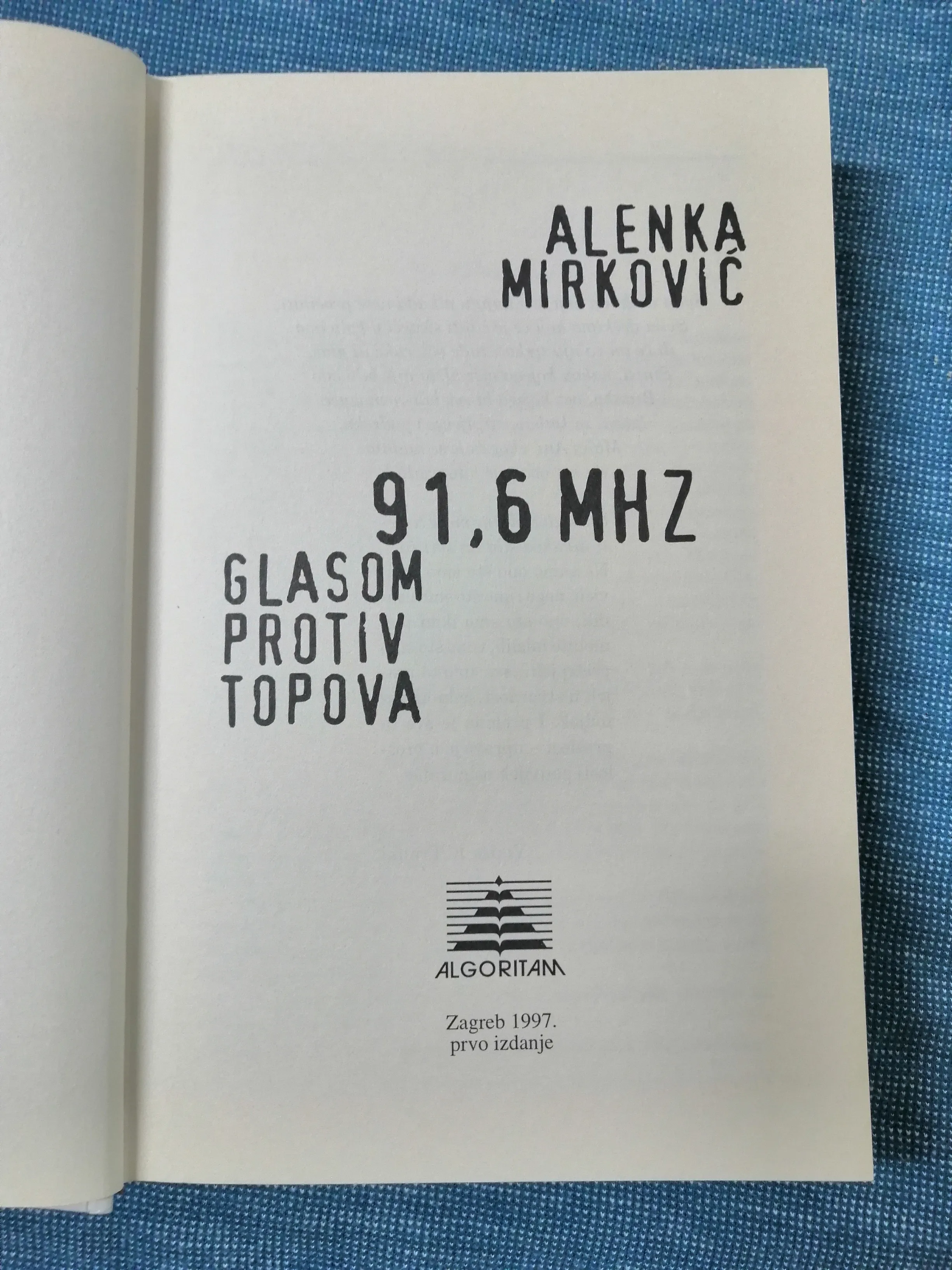 alenka mirković – 91,6 mhz : glasom protiv topova - slika 2