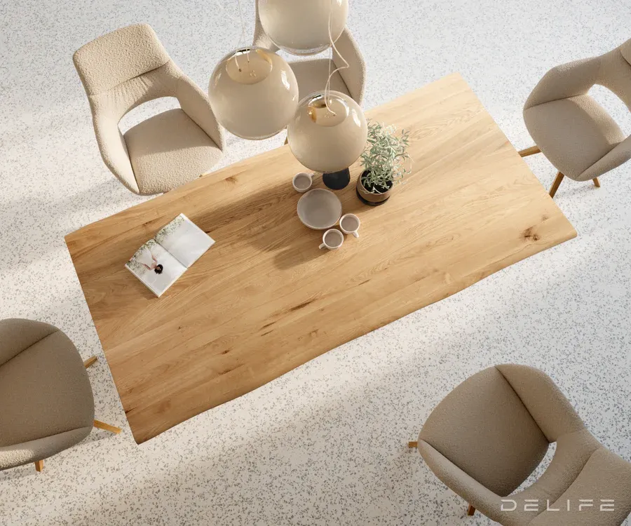 blagovaonski stol edge 200x100cm,materijal: hrast - slika 5