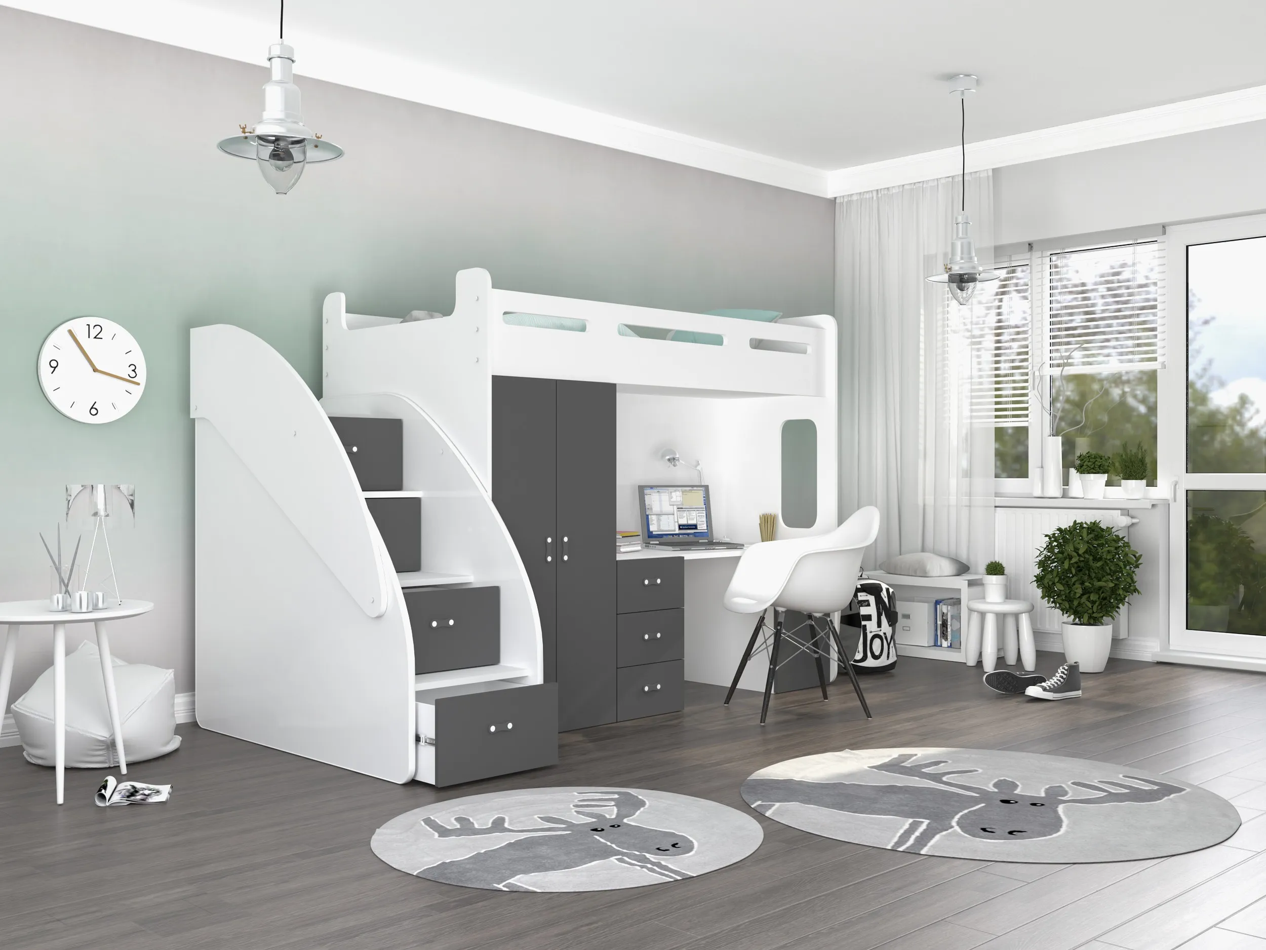 krevet na kat 200×80 zuzia plus – kompletna soba u jednom - slika 3