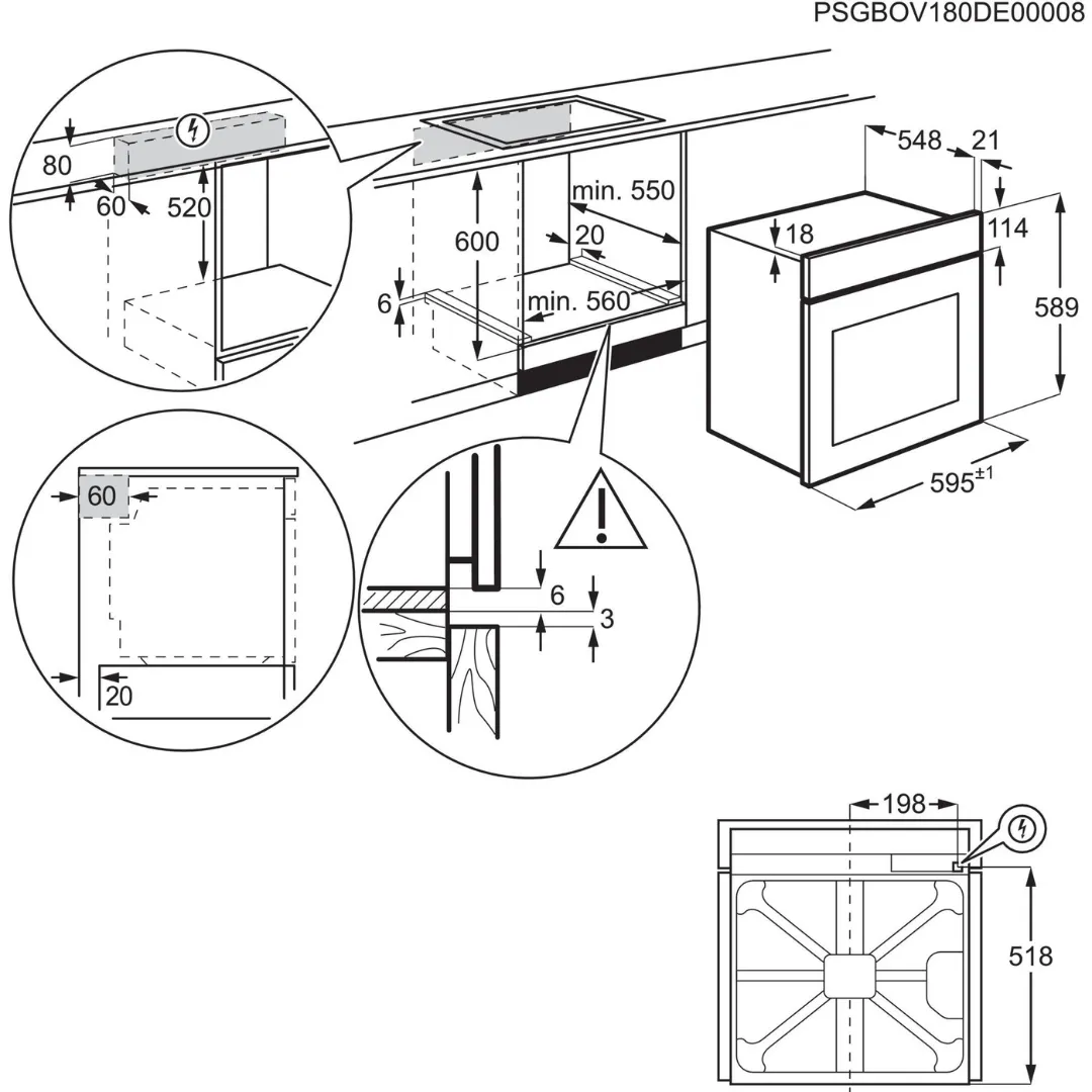 aeg ugradbeni set oo10hsm (ou5ae20sm+he604062xb) - slika 12