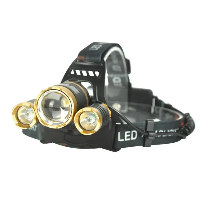 naglavna lampa svjetiljka t6 3led - slika 5