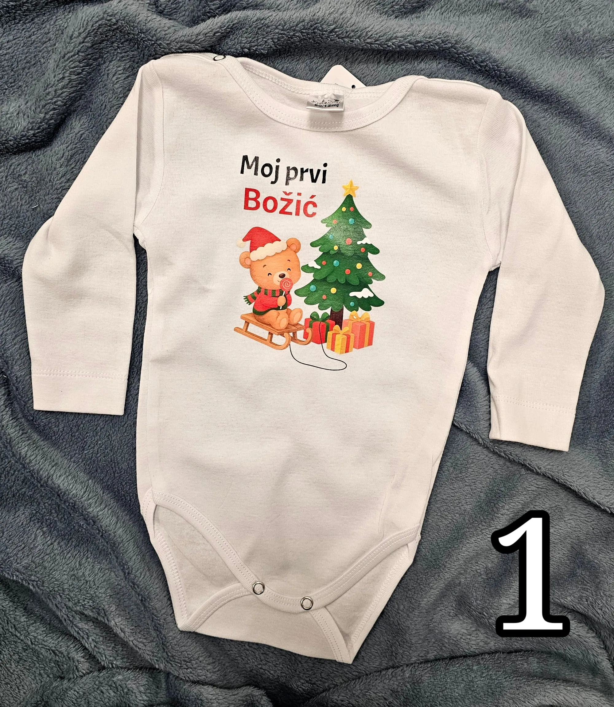 božićni body s tiskom - slika 2
