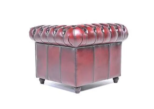 chesterfield fotelja original leather | 1-sjedište | wash off red - slika 4