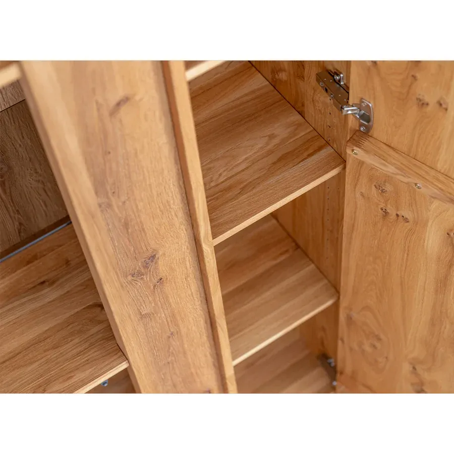 vitrina collodi 84,50x205cm, materijal: masivno drvo hrast - slika 11