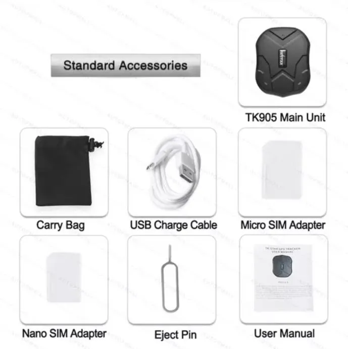 najmanji mini gps gsm profesionalni lokator tk905 1500mah baterija - slika 4