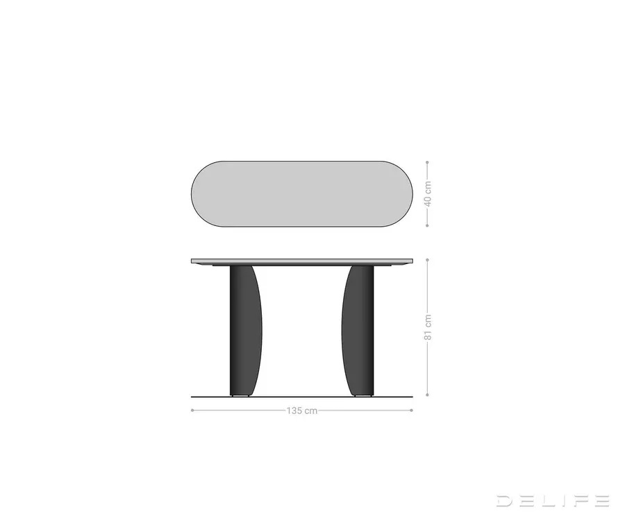 konzola solena 135x40cm, materijal: mramor - slika 6