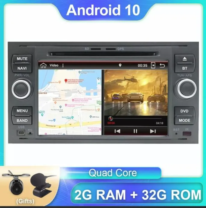ford original 2din android gps navigacija cmax smax kuga fusion focus - slika 15