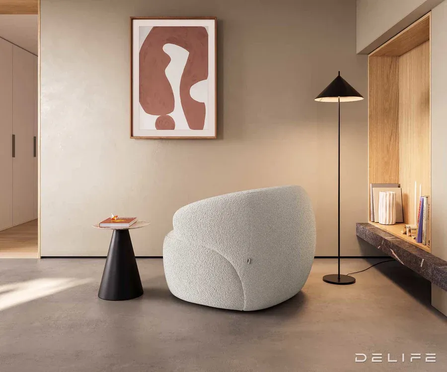 fotelja nova 88x88cm, materijal: boucle - slika 4