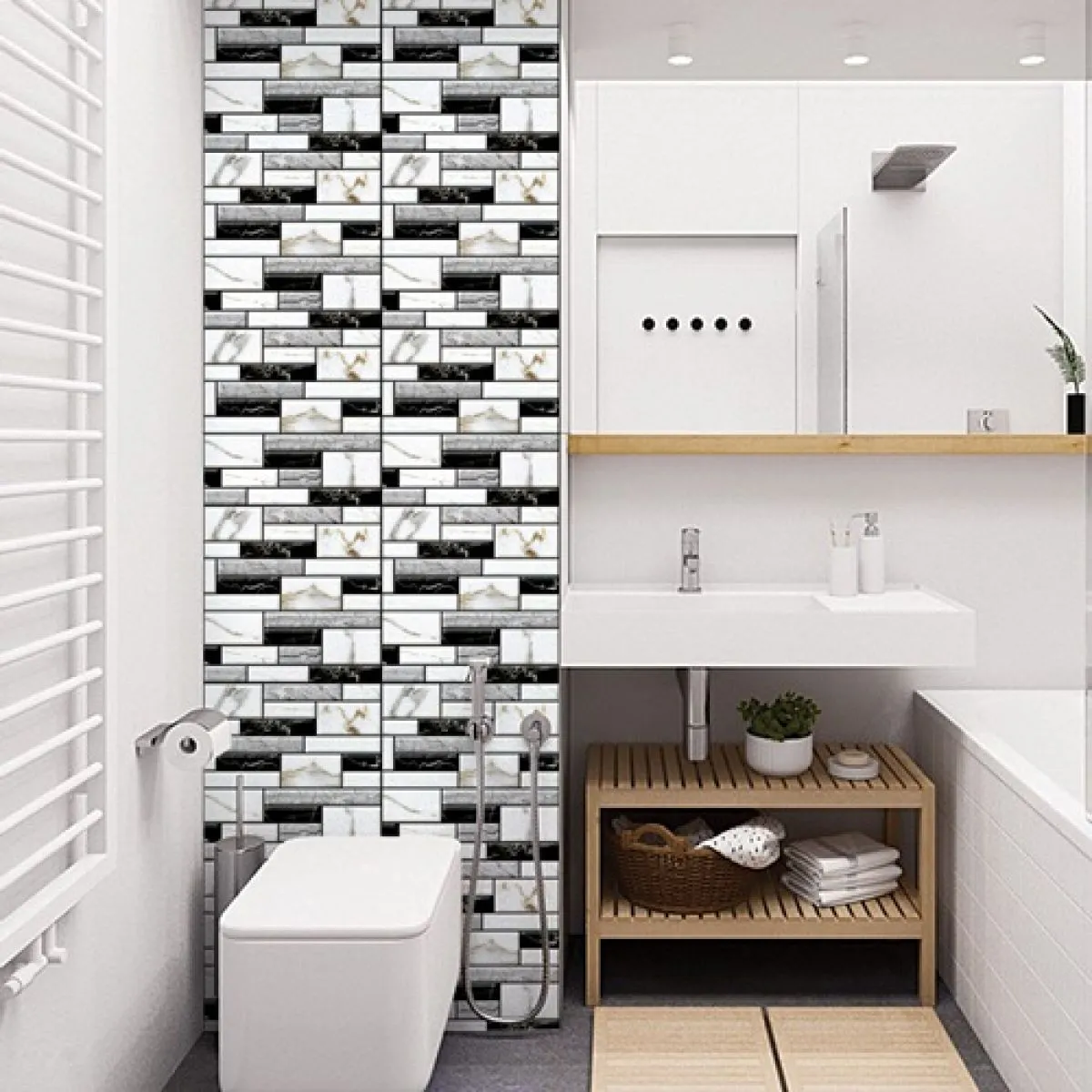 model 509 - 3d zidni pvc mozaik panel - samoljepljivo - slika 5